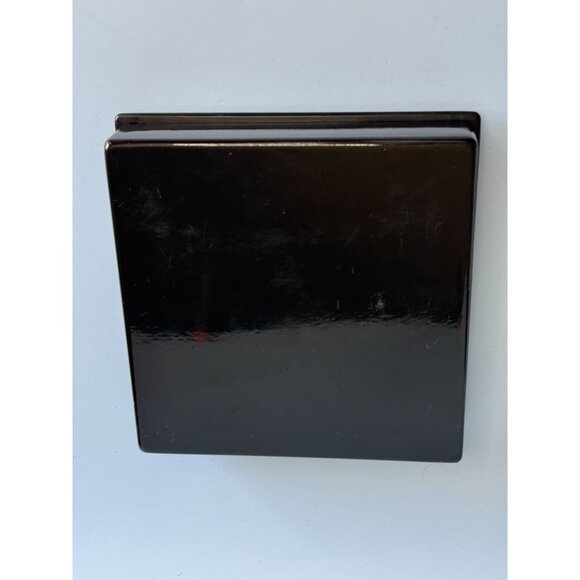 Russian Black Lacquer Trinket Box With Hand-Painted Folk Scene & Red Interior 6. - Picture 6 of 13